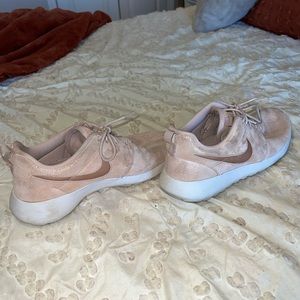 Rose Gold Shimmer Nike Tennis Shoes Womens